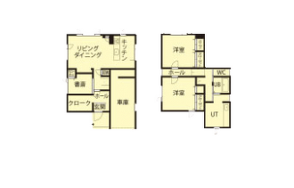 アフター図面。築３３年戸建て中古住宅のリノベーション実例をご紹介。「しっかり構造の2×4の家」のリフォーム。冬に暖かい家で、自分好みのインテリア、のびのび遊ぶ子供の姿。 すべて叶った家で暮らすリフォーム成功事例。施工は北王RELIFEリライフ