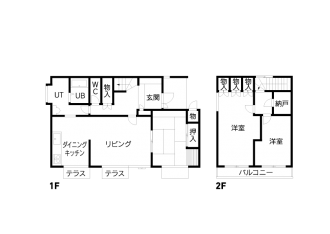リフォーム前の図面・間取り。札幌の高断熱・高気密化のリノベーションにより長期優良住宅先導モデルとして認められた、住宅の外気温に左右されない安定した室内環境を体感できるモデルハウス。パイン材の床に塗り壁とエコカラットの質感のあるアクセントウオール。アールデザインの玄関土間。市松に敷かれた琉球畳がおしゃれな和室。下は大容量の収納。レンジ横や出入り口の柱などにはアクセントにタイルを部分張り。施工はリビングワーク。