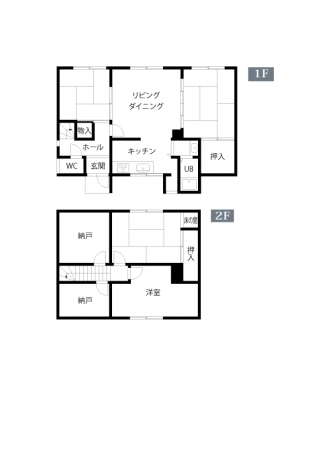 Before図面。施工前間取り。