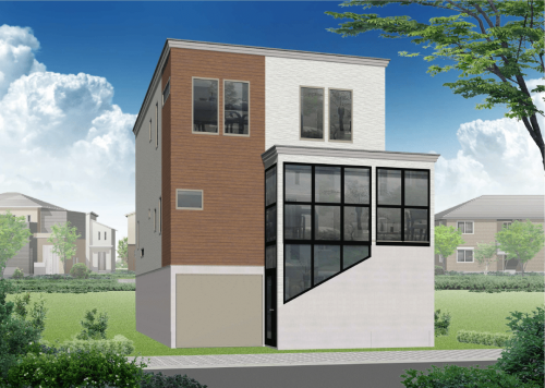 50代夫婦と子供2人の4人家族が暮らす家をシンプルモダンにリノベーションしたオープンハウス。施工はRRスタジオ。場所は札幌市手稲区。