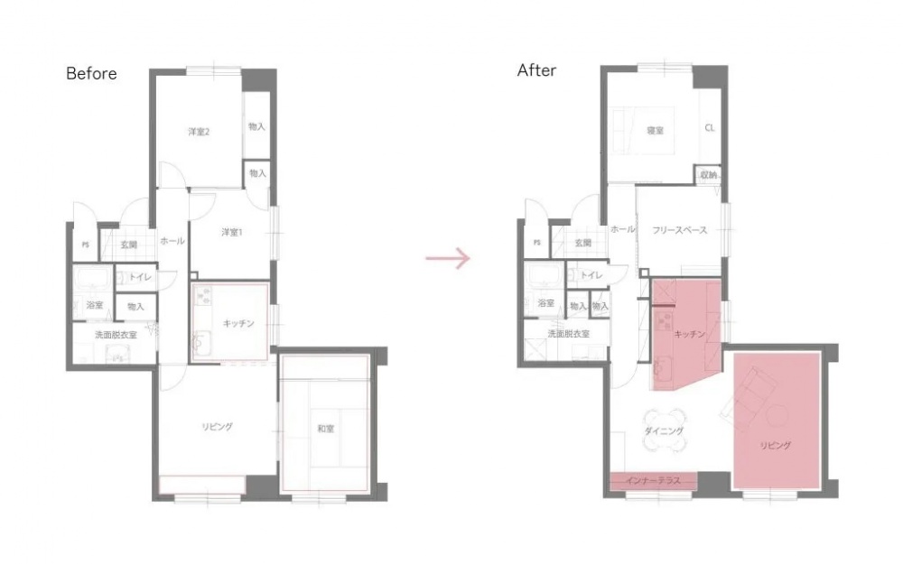 北王リノベーション見学会内観イメージ