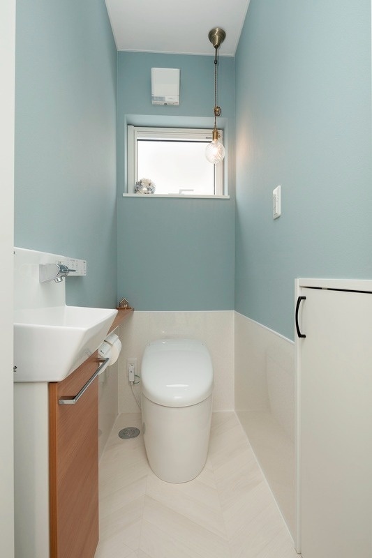 TOTOの新作を採用したトイレは「意外と好きな空間」とご主人に好評です