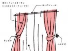 窓まわりのインテリア、カーテン。素材感が楽しめる、多彩なコーディネート、洗濯や交換などがラク