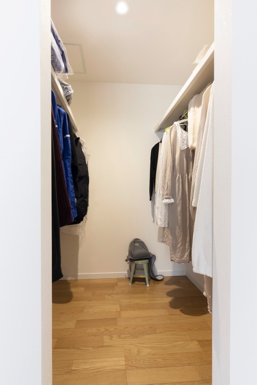 使い勝手のよいウォークインクローゼット