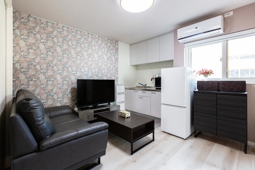 キッチンを備えた1階のお母さま用のリビング