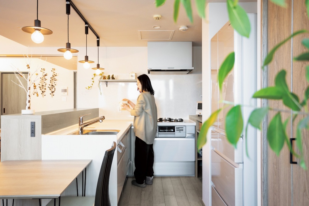 あえてL型キッチンを導入