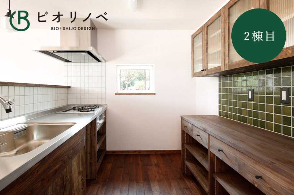 ビオリノベ(ビオプラス西條デザイン)_三角屋根の家オープンハウス_花川北4条_キッチン