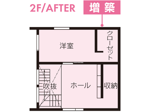 札幌｜戸建てリフォーム事例｜㈱三五工務店｜新築・リノベーション・リフォーム施工会社・工務店_2階After図面