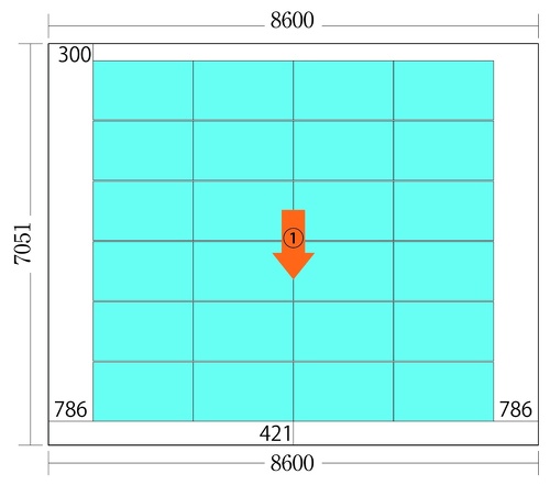札幌｜戸建て｜中古｜モデルハウス(販売中)｜中古リノベーション施工事例｜アルティザン建築工房_高性能＋創エネ＋省エネで 築41年をZEH住宅に再生！リノベーションモデルハウス_太陽光パネル配置図