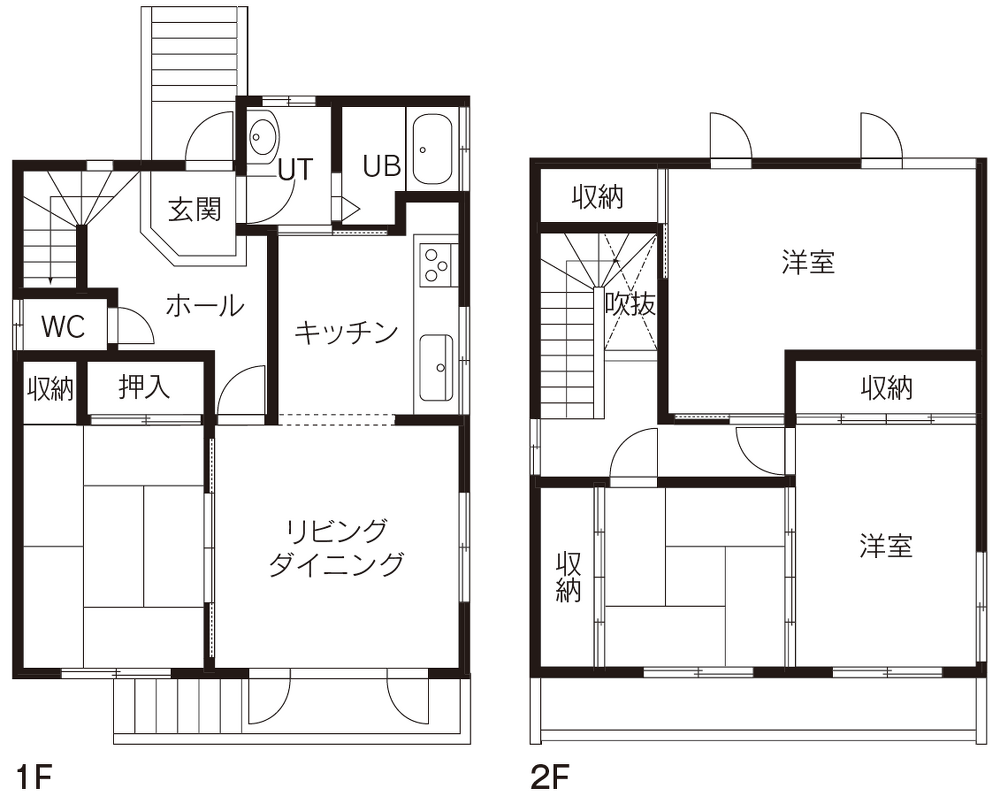 札幌｜戸建て｜中古｜モデルハウス(販売中)｜中古リノベーション施工事例｜アルティザン建築工房_高性能＋創エネ＋省エネで 築41年をZEH住宅に再生！リノベーションモデルハウス_Before図面