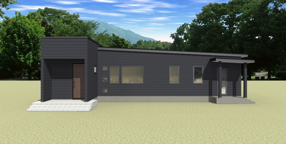 札幌｜リノベーション施工会社｜竹内建設リノベーション事業部_2階建ての実家を平屋にリノベーション完成見学会_After外観イメージ