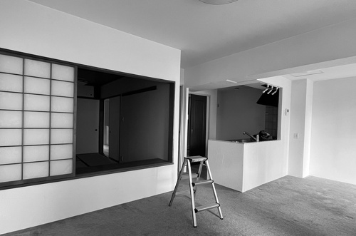 リビングからワークスペース方向のBefore写真