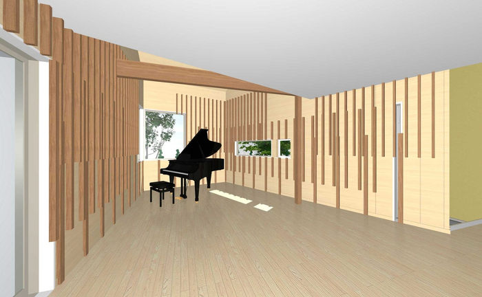 アルティザン建築工房_音楽ホールのある家完成見学会_音楽ホールイメージ