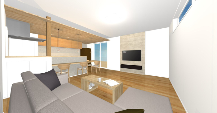 アルティザン建築工房 子育て世代の中古リノベーション完成見学会 LDKイメージ