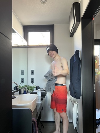 佐虎建業　ユニットバス一体型サウナ【サトラウナ】モデルルーム洗面コーナー①