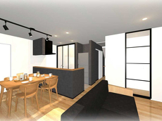 6月16日(日)アルティザン建築工房の実家を2世帯にリノベーション！完成見学会_子世帯リビングイメージ